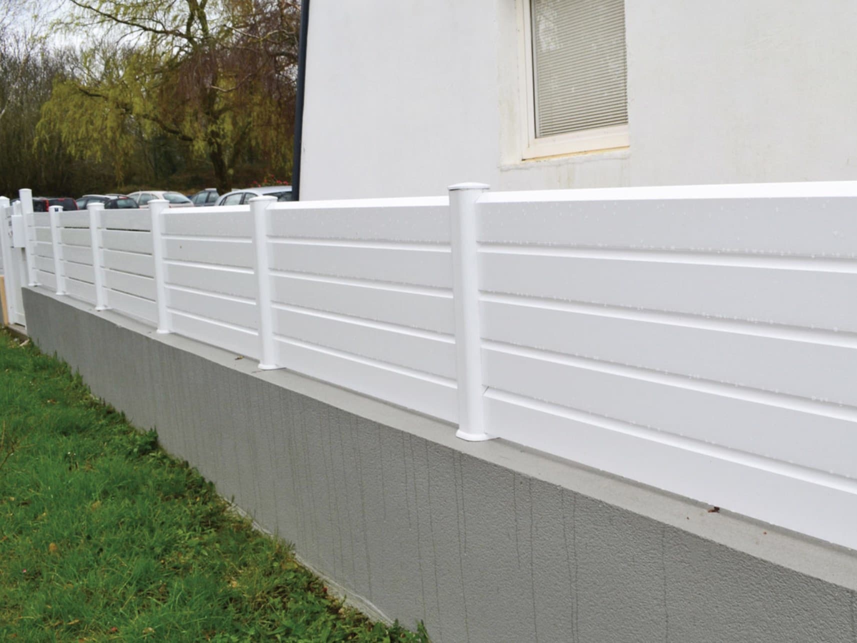 cloture en pvc lames horizontales royan