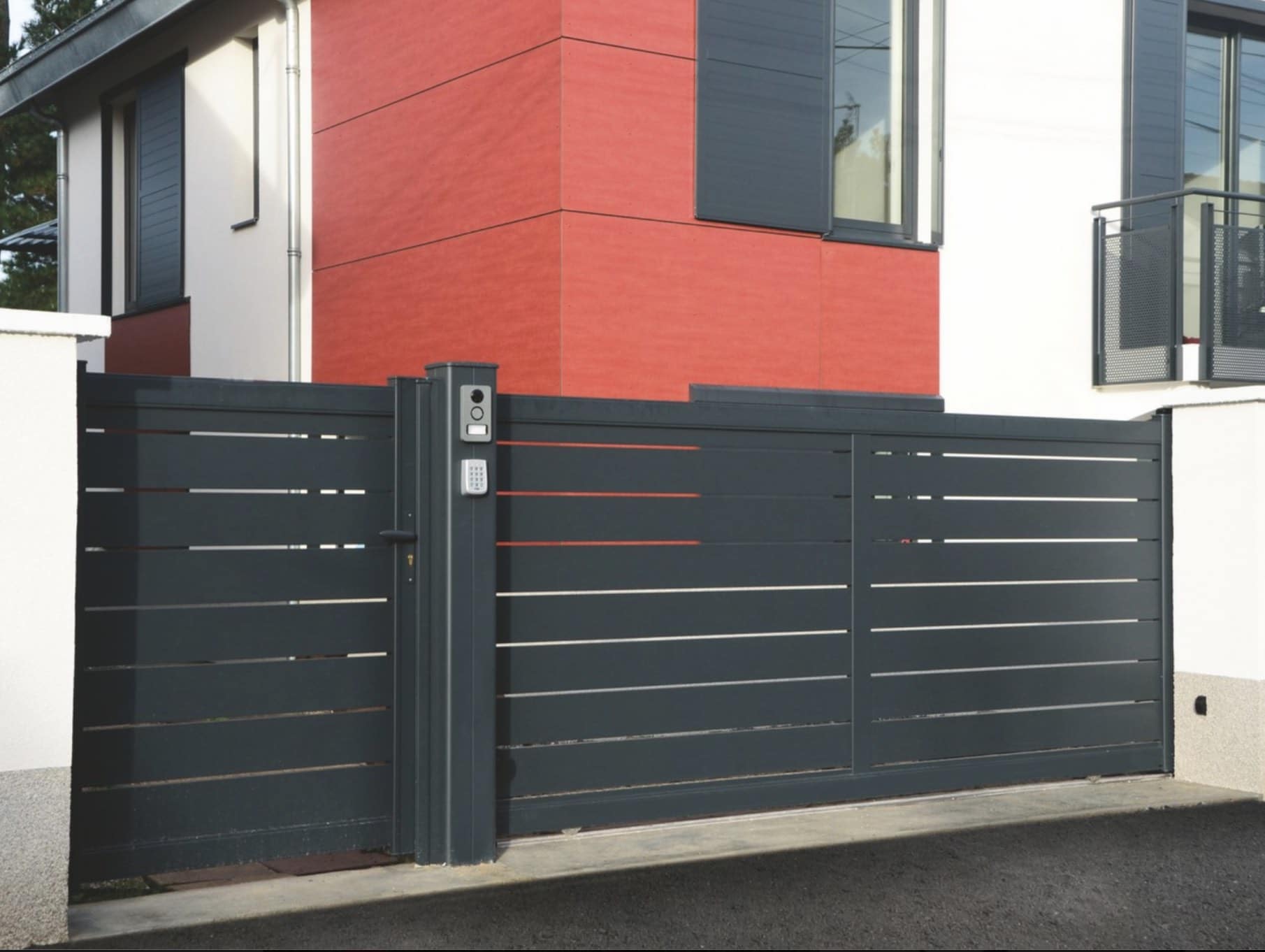 portail alu gris 7016 royan